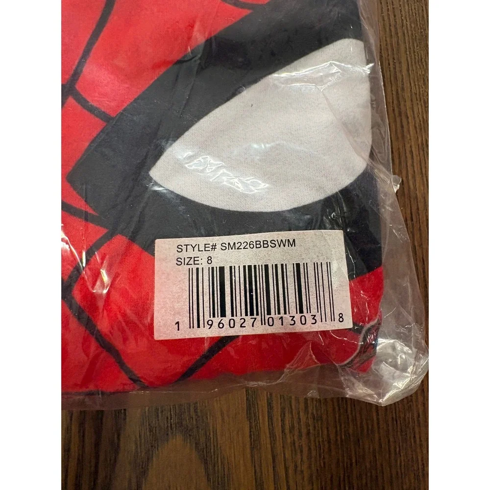 Marvel Spider-Man Pajamas Kids Size‎ 8 Red Blue NEW One Piece Union Suit